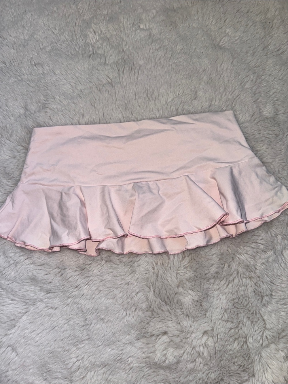 Light Pink Ruffle Mini Skirt Exotic Dancewear & Rave